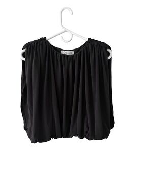 Dolan Left Coast Collection for Anthropologie Black Draped Top, size XS